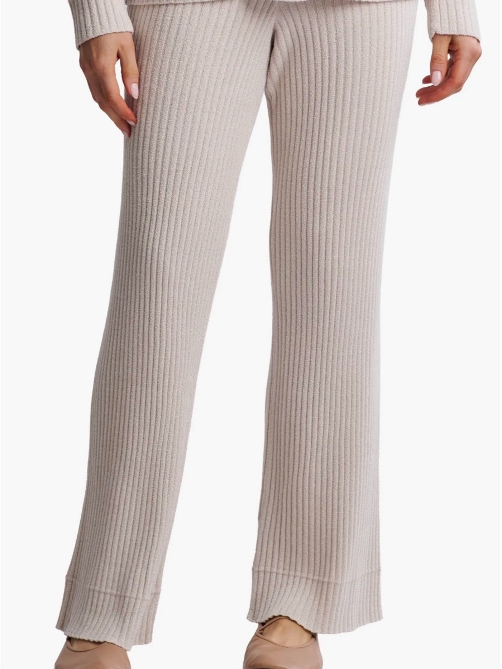 CozyChic® Ultra Lite® Rib Wide Leg Pants by Barefoot Dreams® - Chai Beige XS